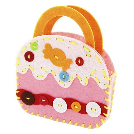 Non Woven Fabric Embroidery Needle Felt Sewing Craft of Pretty Bag Kids DIY-H140-01-1