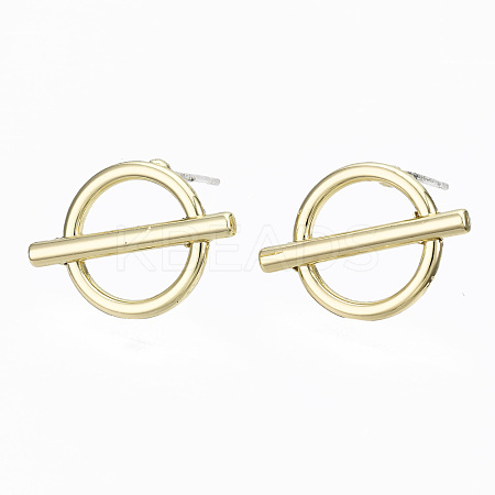 Alloy Stud Earring Findings PALLOY-T064-71LG-RS-1