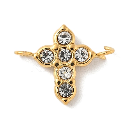 304 Stainless Steel Rhinestone Links Connector Charms STAS-K306-19G-02-1