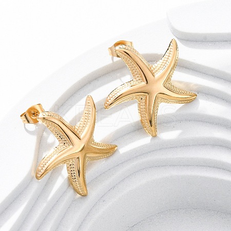 304 Stainless Steel Stud Earrings for Women EJEW-K306-12G-1