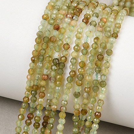 Natural Green Garnet Beads Strands G-B181-A01-2mm-1