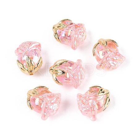 UV Plating Transparent Acrylic Beads MACR-C029-06B-03-1