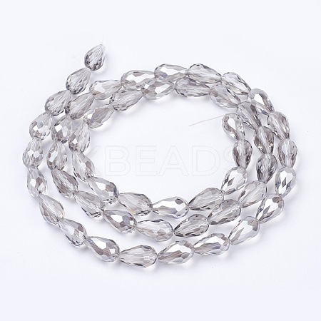 Electroplate Glass Beads Strands X-EGLA-D015-15x10mm-34-1