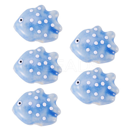 5Pcs Handmade Porcelain Beads PORC-TADJ0001-05A-1