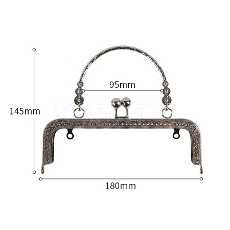 Alloy Kiss Lock Purse Frame Handle PW-WG82AEE-15-1
