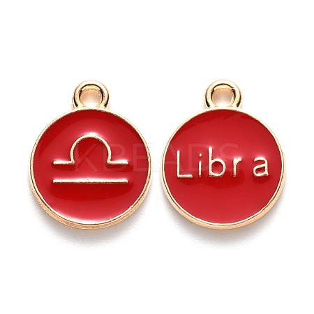Alloy Enamel Pendants ENAM-S124-01A-07K-1