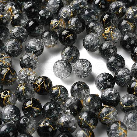 Transparent Crackle Acrylic Beads DACR-D300-01D-10mm-1