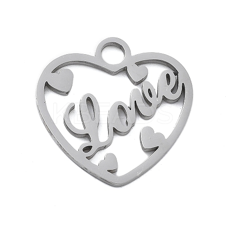 304 Stainless Steel Pendants STAS-I327-13P-1