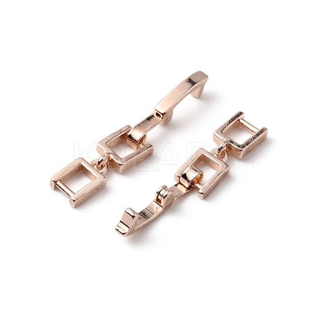 Brass Fold Over Clasps KK-WH0046-51RG-1