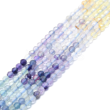 Natural Fluorite Beads Strands G-P457-A02-19-1