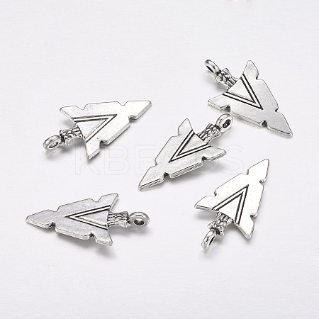 Tibetan Style Alloy Triangle Pendants X-TIBEP-2279-AS-LF-1