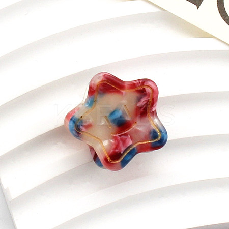 Cellulose Acetate(Resin) Star Hair Claw Clips OHAR-PW0003-030C-1