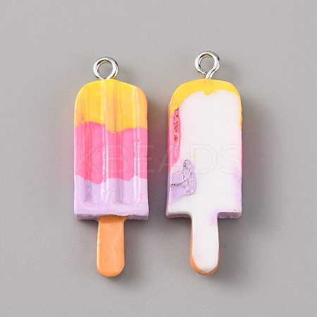 Three Color Opaque Resin Pendants RESI-TAC0010-66C-1