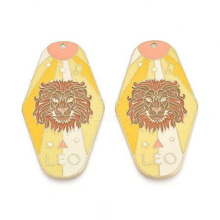 Rack Plating Alloy and Enamel Big Pendants X1-ENAM-T021-29F-1