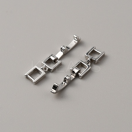 Brass Fold Over Clasps LS-KK-WH0046-51P-1