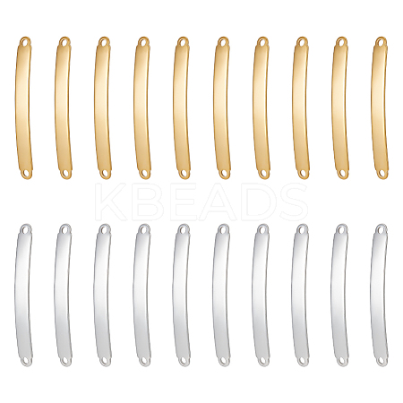 20Pcs 2 Colors 304 Stainless Steel Connector Charms STAS-UN0055-52-1