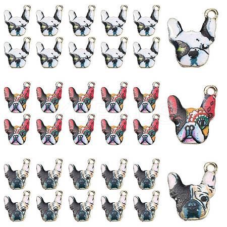 30Pcs 3 Colors Zinc Alloy Enamel Pendants ENAM-CJ0001-73-1
