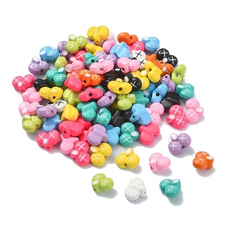 Spray Painted Alloy Beads PALLOY-Q445-15-1