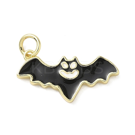 Halloween Theme Brass Enamel Pendants KK-L248-01G-01-1
