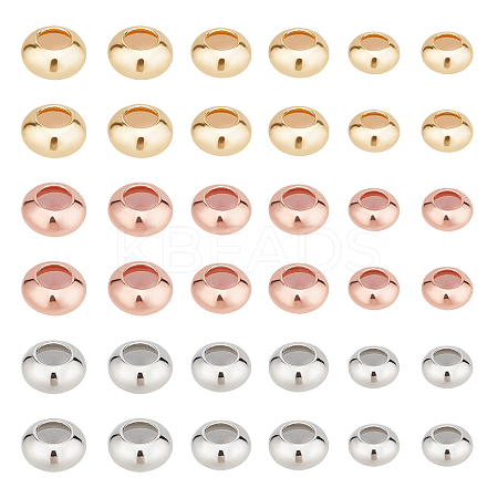 54Pcs 9 Style Brass Beads KK-AR0002-50-1