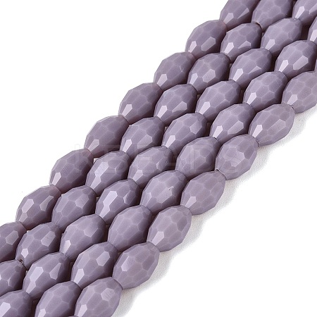 Opaque Solid Color Glass Beads Strands GLAA-N071-01A-C10-1