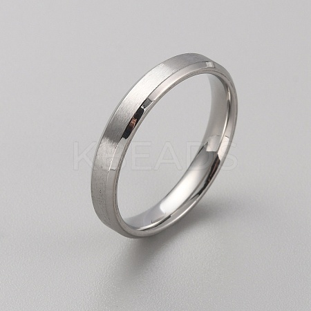 201 Stainless Steel Simple Plain Band Ring for Men Women RJEW-WH0015-06F-1