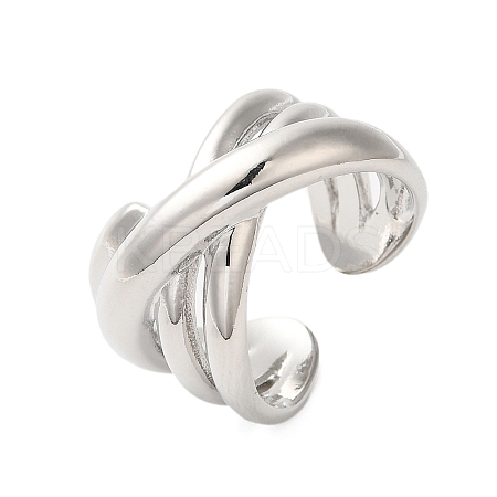 Brass Open Cuff Rings RJEW-A046-03P-1