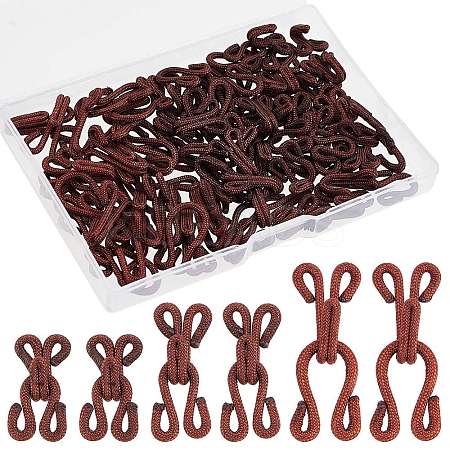 Gorgecraft 48Sets 3 style Cloth and Iron Hook and S-Hook Clasps IFIN-GF0001-17-1