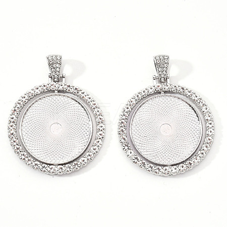 Alloy Pendant Cabochon Settings Y-PALLOY-S107-005P-RS-1