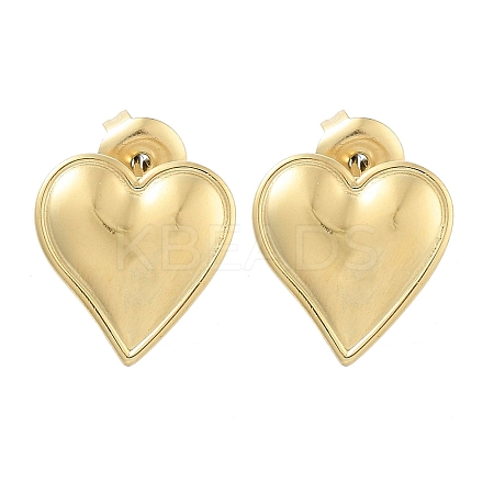 Ion Plating(IP) 304 Stainless Steel Stud Earrings EJEW-P258-07G-1