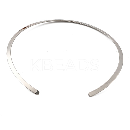 202 Stainless Steel Wire Choker Necklace NJEW-H011-07P-01-1