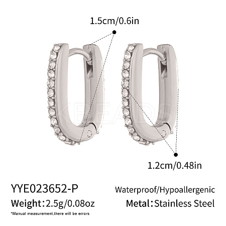 304 Stainless Steel Hoop Earrings for Women KE4093-2-1
