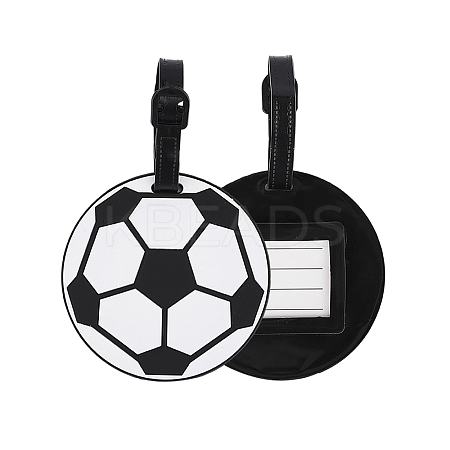2Pcs Sports Ball Style PVC Luggage Tag AJEW-DJ0004-63A-1