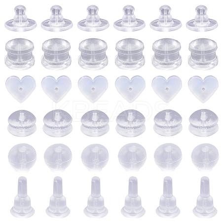 240Pcs 6 Styles Eco-Friendly Silicone Full-covered Ear Nuts FIND-SP0001-17-1
