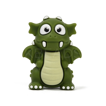 Dinosaur Food Grade Silicone Focal Beads SIL-A009-01B-1
