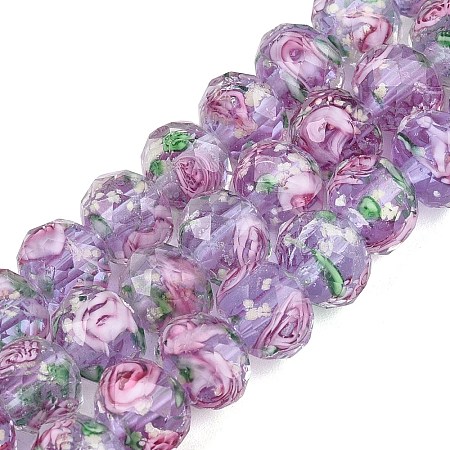 Handmade Luminous Lampwork Beads Strands LAMP-N037-01H-1