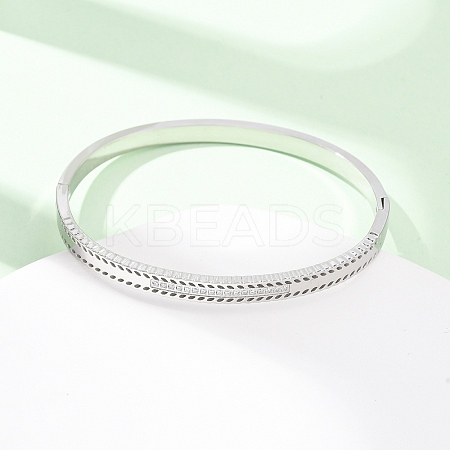 304 Stainless Steel Micro Pave Cubic Zirconia Hinged Bangles for Women BJEW-Z146-04P-1
