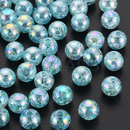 Transparent Crackle Acrylic Beads MACR-S373-66-L03-1