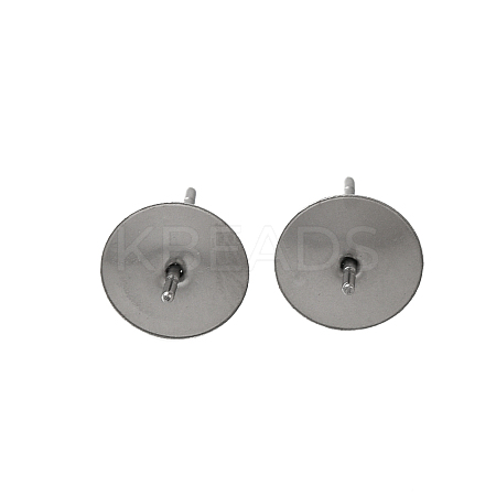 Anti-Tarnish 304 Stainless Steel Stud Earring Findings STAS-P370-01E-P-1