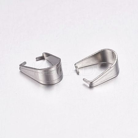 Tarnish Resistant 304 Stainless Steel Snap on Bails LS-STAS-F117-15P-6x2mm-1