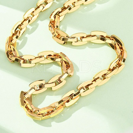 304 Stainless Steel Link Chain Necklaces for Women Men NJEW-F363-06G-1