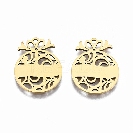 201 Stainless Steel Pendants STAS-Q240-021G-1