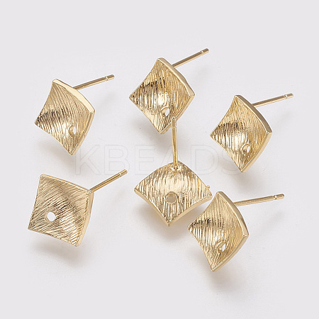 Brass Stud Earring Findings LS-KK-R058-186G-1