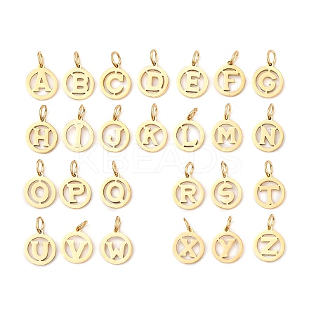 26Pcs Hollow 304 Stainless Steel Charms Set STAS-A125-08G-1