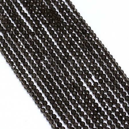 Natural Smoky Quartz Bead Strands G-G914-2mm-24-1