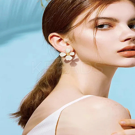 1 Pair Alloy Stud Earrings EJEW-LP0007-104-1