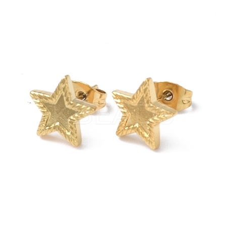 Ion Plating(IP) 304 Stainless Steel Stud Earring for Women EJEW-I285-16G-1