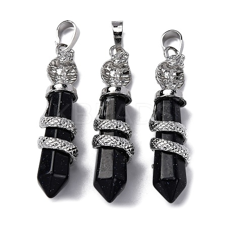 Synthetic Blue Goldstone Pendants G-A241-01P-04-1