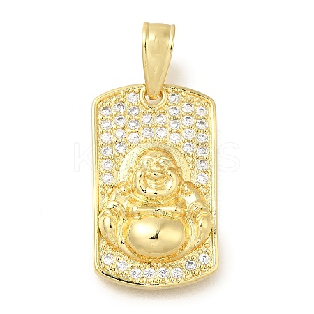 Brass Micro Pave Cubic Zirconia Pendants KK-Z086-25G-1