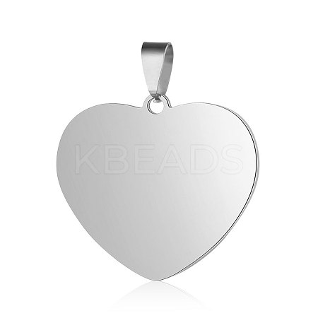 Anti-Tarnish 304 Stainless Steel Stamping Blank Tag Pendants STAS-I311-04B-P-1